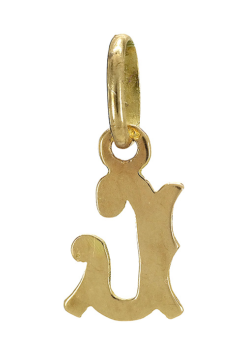 colgante de oro amarillo 18 kilates inicial J 173_INSIJ