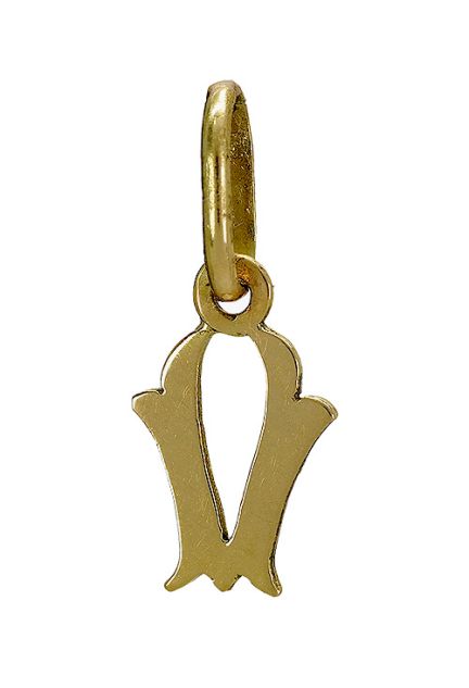 colgante de oro amarillo 18 kilates inicial V 173_INSIV