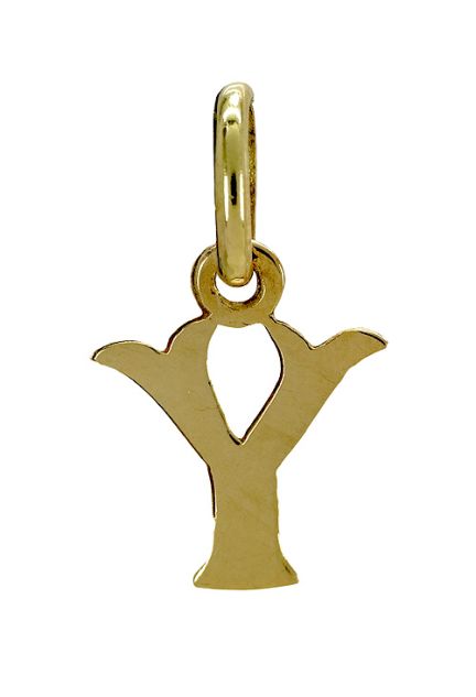 colgante de oro amarillo 18 kilates inicial Y 173_INSIY