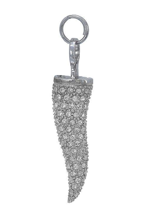 colgante de plata cuerno cuajado de circonitas vista de costado 132_71205-C_02