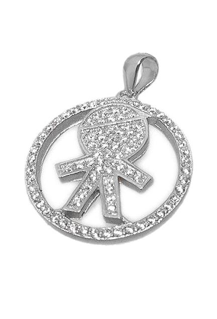 colgante de plata y circonitas imagen niño especial dia de la madre precio barato joyeria online 042_a230-c