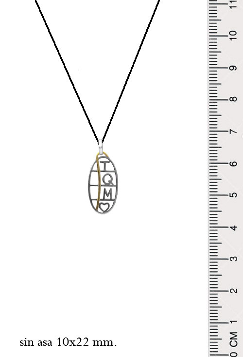 colgante del amor oro blanco y amarillo TQM foto con medidas para parrilla web el rubi joyeros