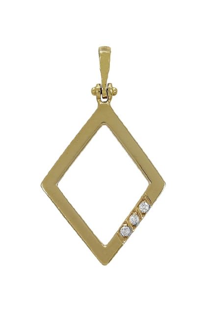 colgante oro 18 kilates con diamantes forma de rombo precio muy barato joyeria online vista frontal 160_6102121