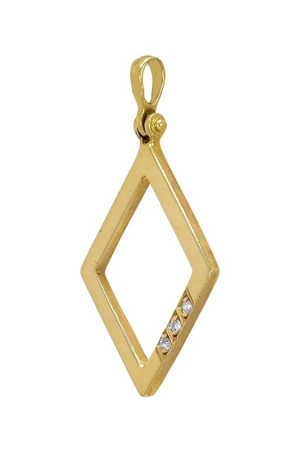 colgante oro 18 kilates con diamantes forma de rombo precio muy barato joyeria online vista oblicua 160_6102121_01