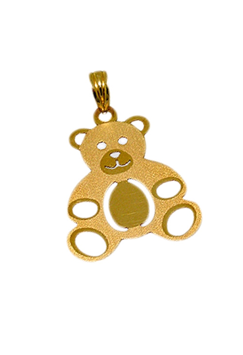 Colgante oro 18 ktes oso mate y brillo 085_0115039