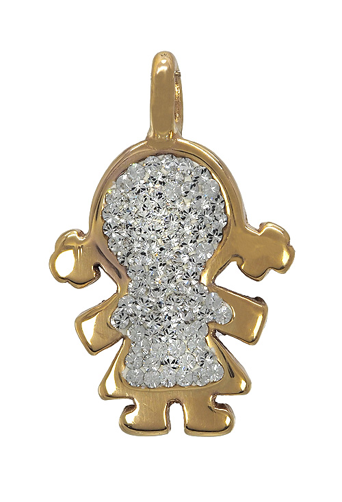 Colgante oro 1ª ley 750 mmas. (18 k.) dije con piedras oro amarillo rfcia.243_467-00038