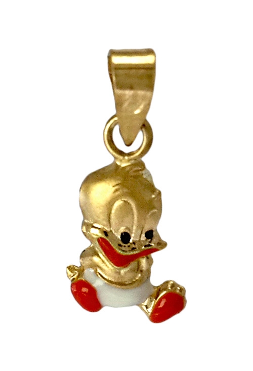 colgante oro amarillo 18 ktes y esmalte indicado para niña 197_0640