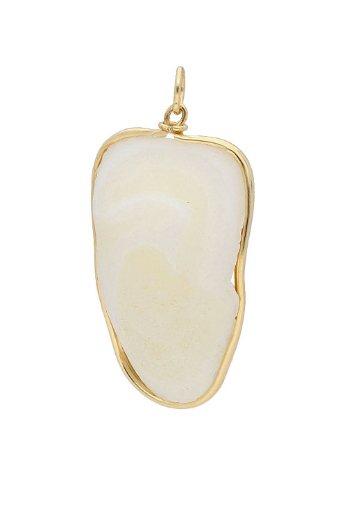 colgante oro amarillo 18 kilates hueso de corvina precio barato joyeria online foto trasera