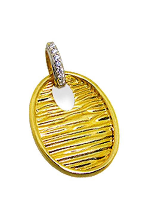 colgante oro bicolor 18 ktes con circonitas en el asa 100_11258