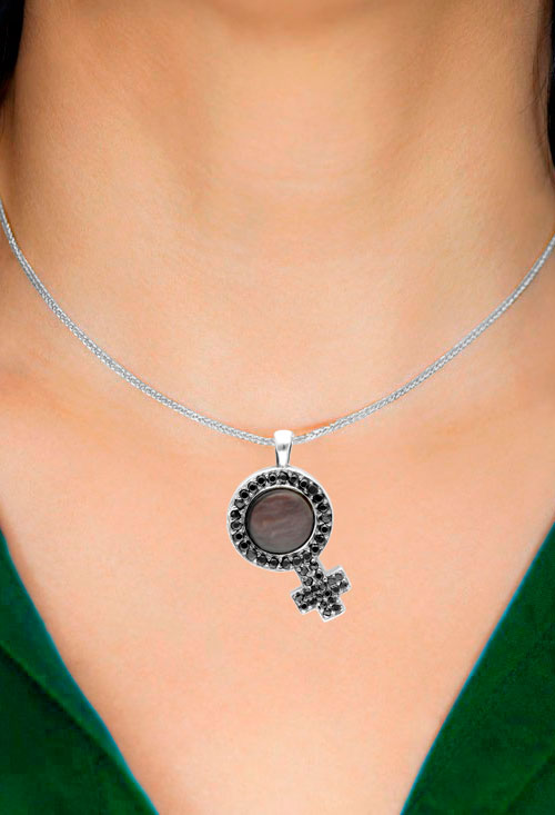 colgante plata simbolo femenino nacar y circones negros 132_10052_02