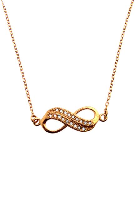 Collar plata de ley chapada, simbolo infinito - foto 3 - rfcia.022_11406-R-G