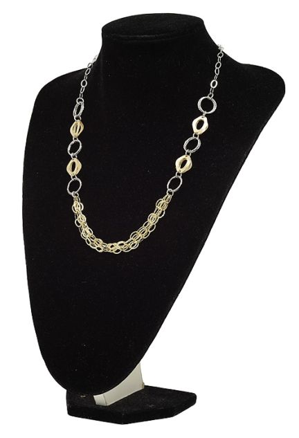 collar plata bicolor 80 cm motivo eslabones en expositor 200_152100_01