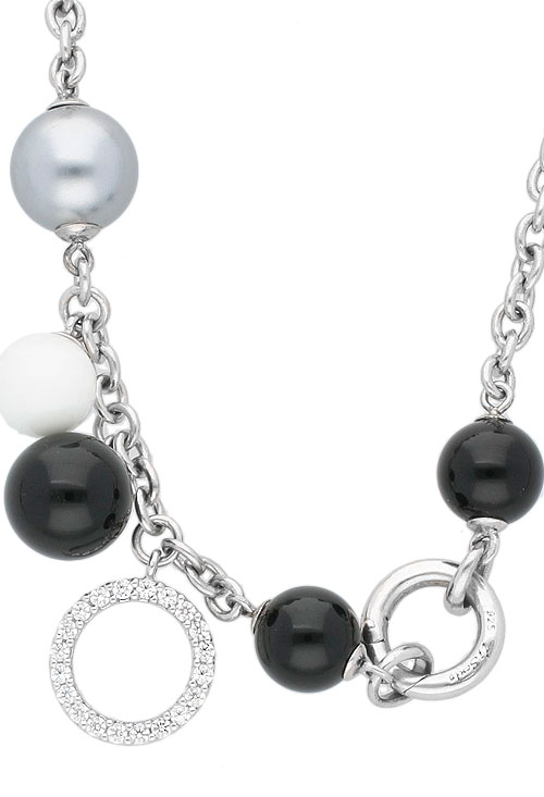 collar plata de ley perlas y circonitas marca tisento a precio de ocasion foto con detalle 198_3560PG_02