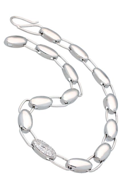 collar plata de ley y circonitas acabado rodio precio de ocasion muy barato joyeria online foto principal 132_72634-CO