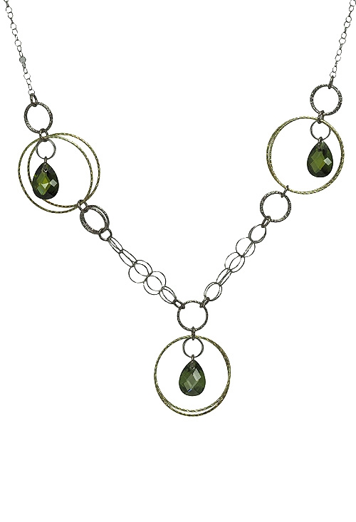 collar plata ley y cuarzos verdes 80 cm. de largo 200_174110