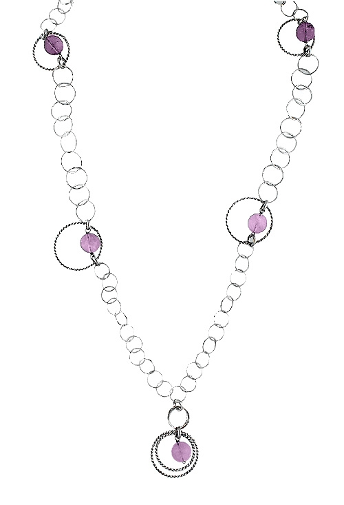 collar plata y cuarzo rosa precio de ocasion 144_VI-16