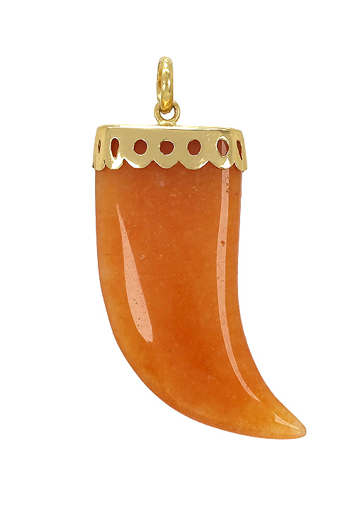 colmillo oro amarillo 18 kilates y agata roja vista frontal precio barato joyeria online140_C-5.224