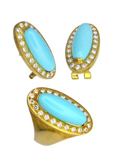 Conjunto oro, pendientes y sortija - foto 1 - rfcia.036_J5725