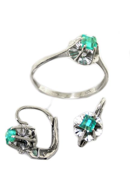 Conjunto oro, pendientes y sortija - foto 1 - rfcia.036_J5809