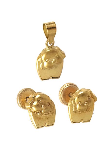 Conjunto oro. pendientes y colgante - foto 1 - rfcia.057_04997