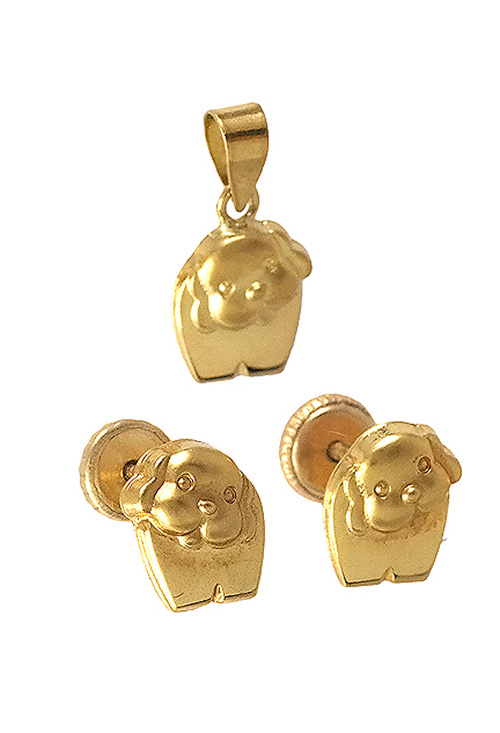 Conjunto oro. pendientes y colgante - foto 1 - rfcia.057_04997