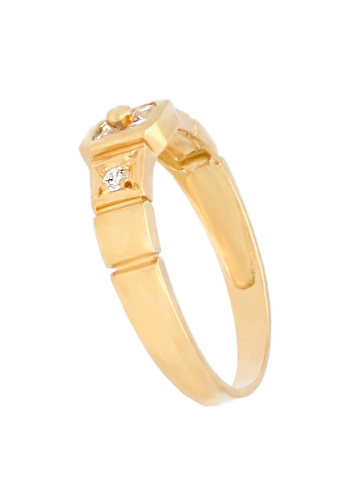 conjunto de oro 18 kilates con circonitas para primera comunion vista sortija lateral 234_845_03