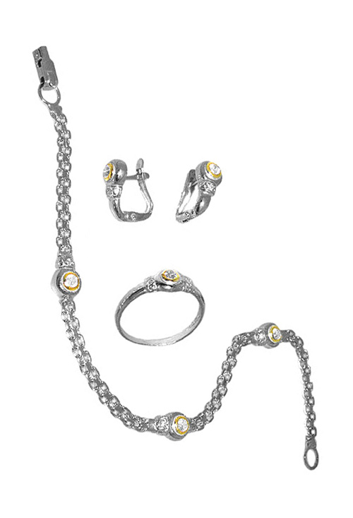 Conjunto plata, pulsera, pendientes y sortija para nina, circonitas - foto 3 - rfcia.003_M2087289