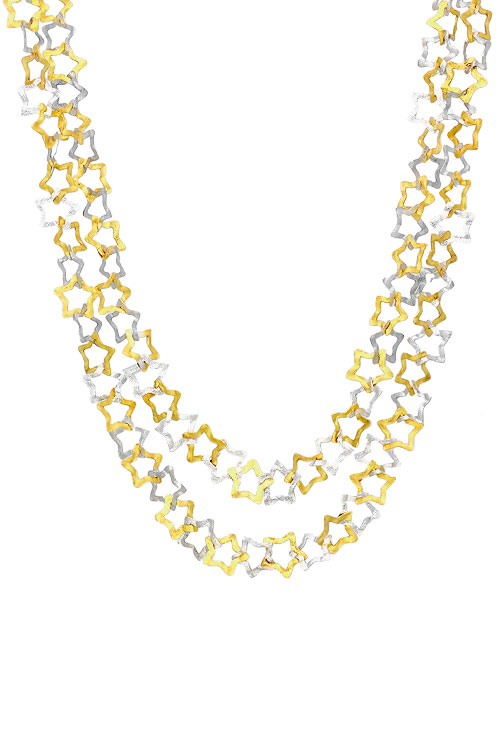 conjunto gargantilla y pendientes oro bicolor foto gargantilla