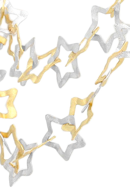 conjunto gargantilla y pendientes oro bicolor 18k foto detalle