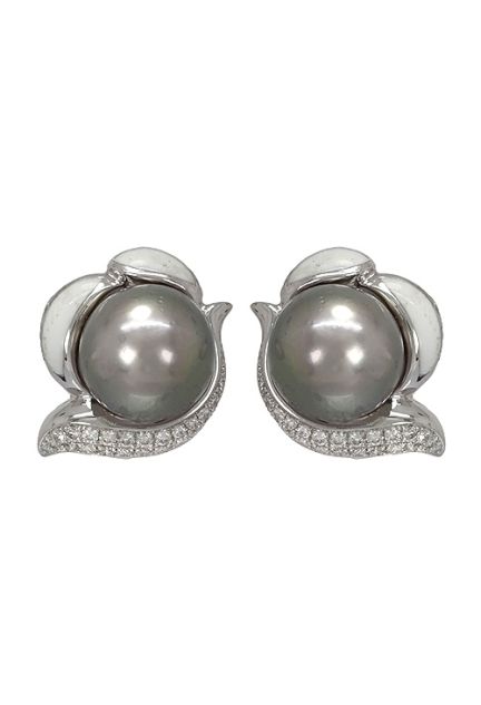 conjunto oro blanco 18 ktes perlas tahiti y diamantes foto frontal pendientes 065_0009628_01