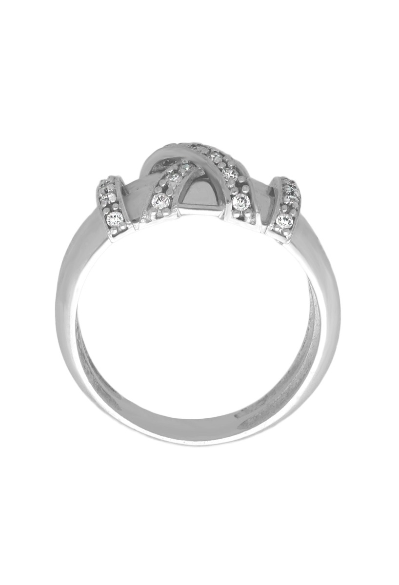 conjunto oro blanco 18k con circonitas fotografia para web el rubi joyeros toma cenital de la sortija