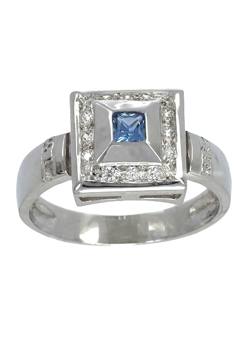 conjunto sortija y pendientes oro blanco con topacios azules vista detalle anillo 141_2211-B1_01