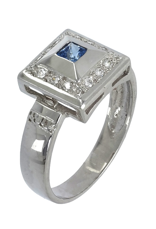 conjunto sortija y pendientes oro blanco con topacios azules vista detalle anillo lateral 141_2211-B1_02