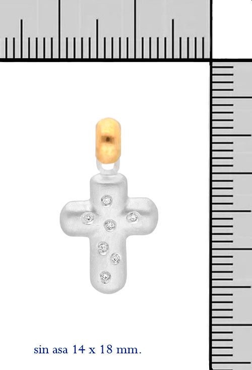 cruz oro bicolor 18 kilates con diamantes foto para web toma con medidas 044_2906_M