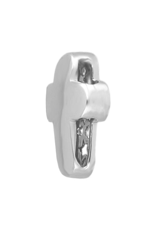 cruz oro blanco 18 kilates brazos redondeados foto lateral 083_AURYGEM054_01