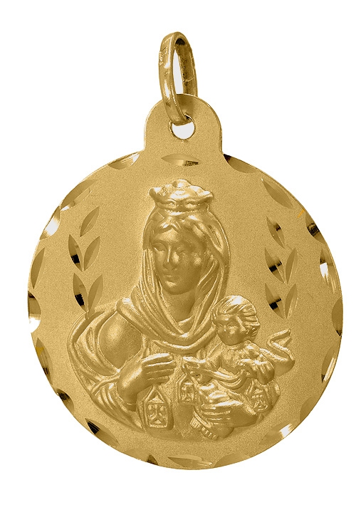 escapulario oro amarillo 18 ktes Virgen del Carmen Sagrado Corazón 084_01M895