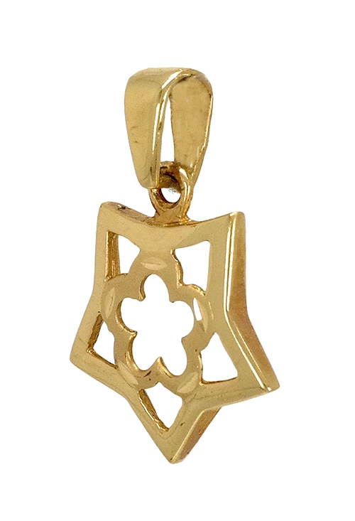 estrella de oro amarillo 18 kilates 019_4583 vista oblicua