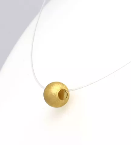 gargantilla de oro y nylon Orbita toma lateral