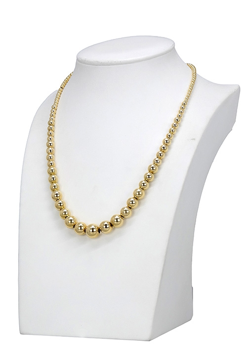 gargantilla bolas disminucion oro 18 kilates vista en expositor precio muy barato en joyeria online 038_LO-028-13MY2_02