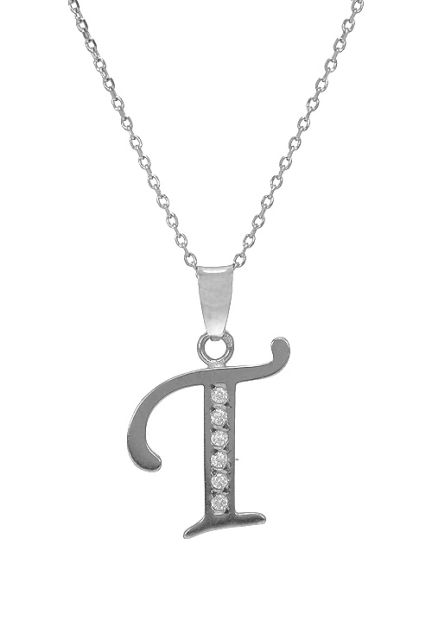 gargantilla de plata inicial T foto detallada 022_CON77007-T