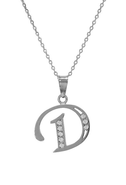 gargantilla de plata motivo inicial d vista detalle 022_CON77007-D