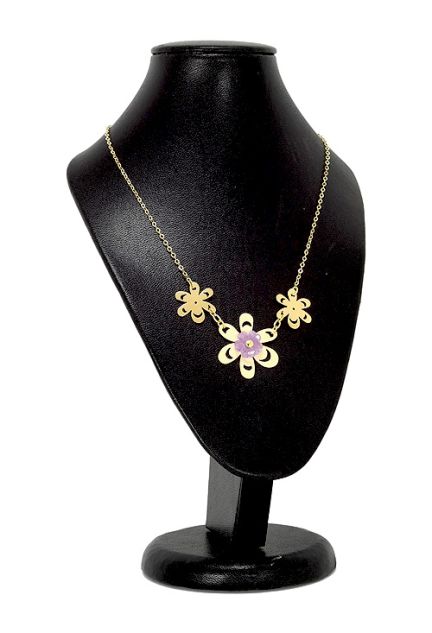 Gargantilla motivo flores con detalle amatistas 083_JI062 venta online