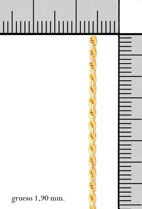 Gargantilla oro amarillo 18 ktes. cord&oacute;n salom&oacute;nico. 183_0023-40-115263