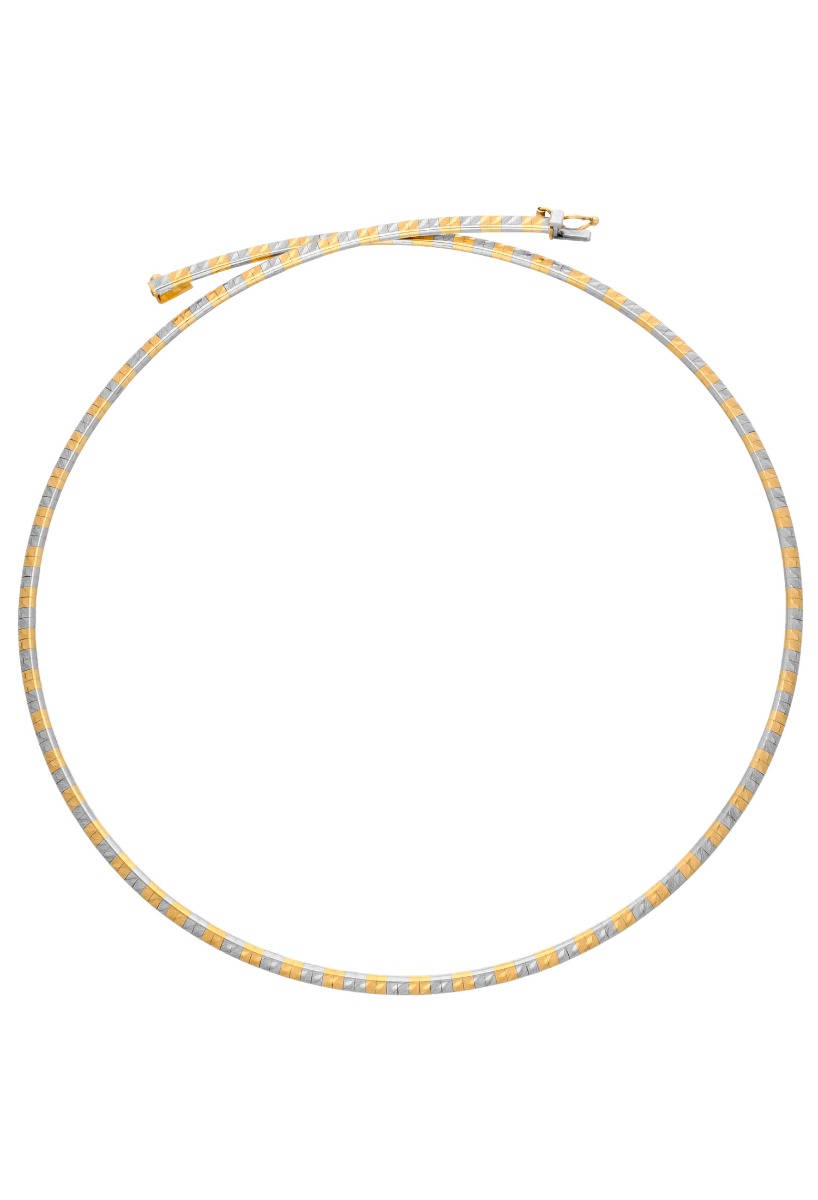 gargantilla oro bicolor 18 kilates modelo rigido vista completa 183_OMEGA001_00