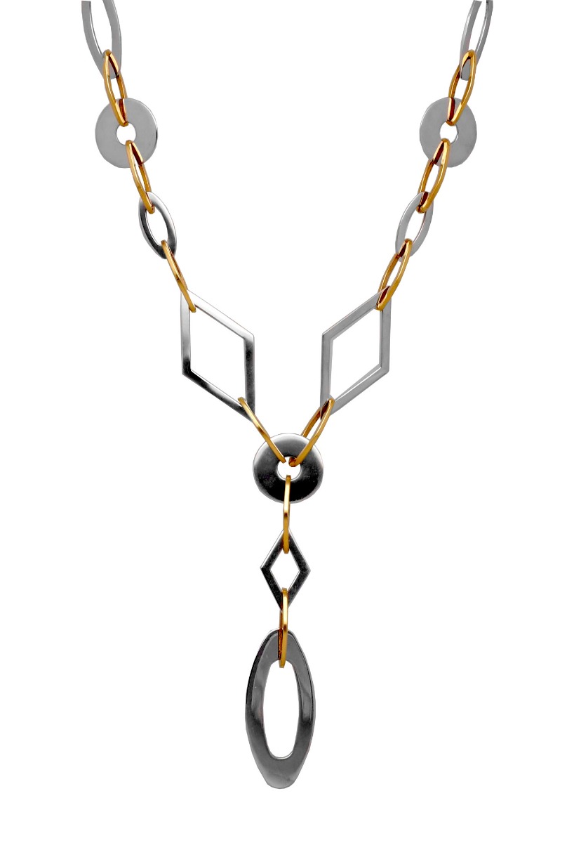 Gargantillas en oro de 18 kilates bicolor con motivo para mujer a precios baratos 157_G0010