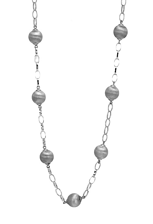 gargantilla oro blanco 18 ktes con bolas a modo de entrepiezas 025_G-00241