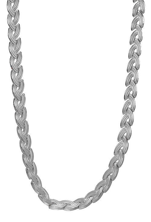 gargantilla plata ley eslabones como trenza 126_T1031N43SH-SA