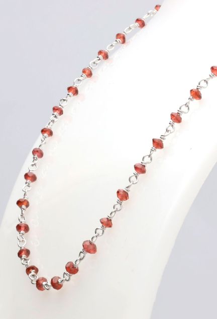 gargantillas de plata con cuarzos ahumados entorchados toma lateral