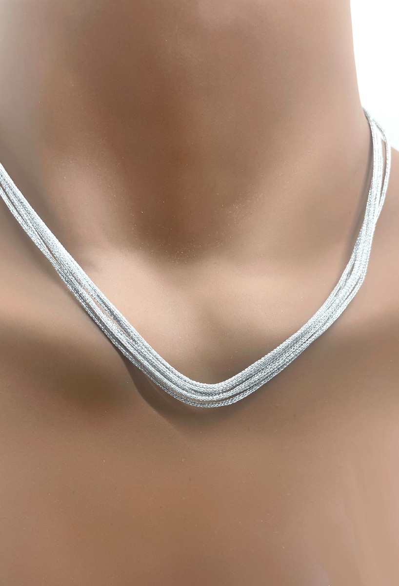 gargantilla textil recubierta de plata de ley con baño de rodio precio de ocasiom joyeria online 260_158081p