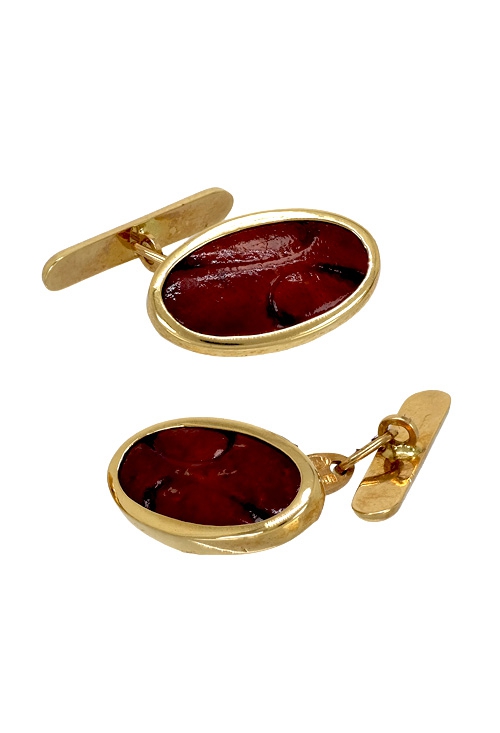 Gemelos camisa en oro y cuero 146_9334 precios baratos